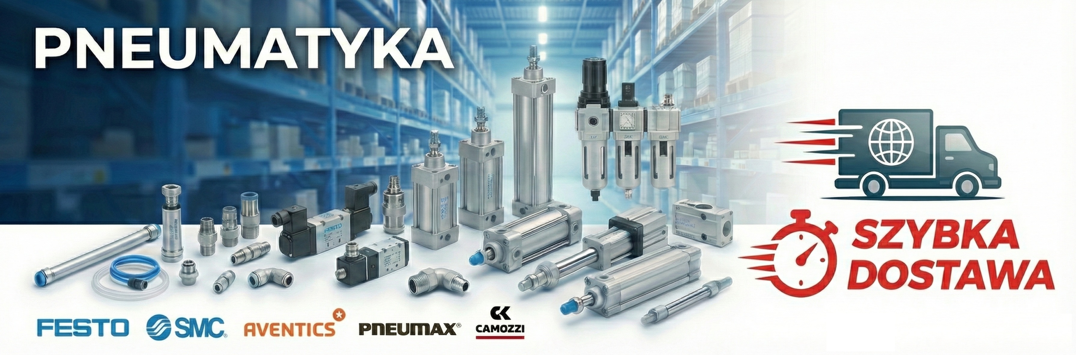 Pneumatyka: FESTO ; SMC ; AVENTICS ; PNEUMAX ; CAMOZZI