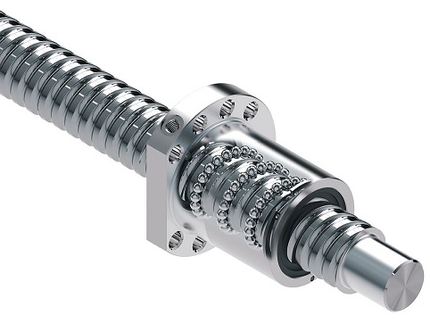 Śruby kulowe BOSCH REXROTH | DAKAM Zdjęcie przedstawia nakrętkę kulową Bosch Rexroth z serii FEM-E. Jest to precyzyjny komponent techniki liniowej, przeznaczony do zamiany ruchu obrotowego na ruch liniowy. Nakrętka jest (kolor, np. metalicznie szary), co wskazuje na jej stalowe wykonanie. Na obrazie widoczna jest nakrętka o (kształt, np. cylindrycznym) korpusie z kołnierzem ułatwiającym montaż. • Wymiary: Nakrętka ma (określony rozmiar nominalny, np. 25 mm) oraz (określony skok gwintu, np. 10 mm), co jest często wygrawerowane na jej obudowie. • Detale: Na kołnierzu widoczne są otwory montażowe. W centralnej części nakrętki, w jej gwincie, znajdują się tory, w których umieszczone są kulki toczne, często niewidoczne z zewnątrz. • Elementy dodatkowe (jeśli widoczne): Jeśli nakrętka jest zamontowana, na zdjęciu widać również śrubę pociągową. Można wtedy wspomnieć o jej (długość, średnica) oraz (typ, np. gwint trapezowy). Na niektórych obrazach mogą być też widoczne (uszczelnienia/system smarowania). Nakrętki z serii FEM-E są stosowane w napędach śrubowych, które stanowią kluczowy element wielu maszyn, takich jak (wymień przykłady, np. obrabiarki CNC, roboty przemysłowe, urządzenia do pozycjonowania). Ich konstrukcja zapewnia wysoką precyzję i sztywność, a także efektywną zamianę siły obrotowej na liniową, co jest niezbędne w aplikacjach wymagających dokładnego pozycjonowania pod obciążeniem.