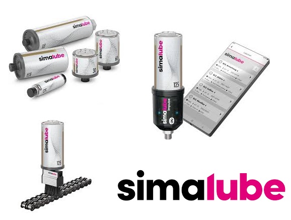 Obraz jest ucieleśnieniem szwajcarskiej innowacji i precyzji w dziedzinie automatycznego, jednopunktowego smarowania. Kompozycja jest czysta, techniczna i skupiona na produkcie, emanując niezawodnością i prostotą obsługi. Dominują w niej charakterystyczne barwy Simalube &ndash; intensywny niebieski, przezroczysty korpus oraz kolorowe pokrętła (np. czerwone, szare), co podkreśla techniczny charakter i wysoką jakość wykonania. W centrum uwagi, na czystej, metalowej lub białej powierzchni, znajduje się starannie zaaranżowany zestaw smarownic automatycznych Simalube: &bull;	Rodzina produkt&oacute;w: Prezentowanych jest kilka smarownic w r&oacute;żnych rozmiarach (np. 15 ml, 30 ml, 60 ml, 125 ml, 250 ml), co wizualnie komunikuje dostępność pełnego asortymentu do r&oacute;żnych aplikacji. &bull;	Kluczowe cechy: Ujęcia makro eksponują: o	Przezroczysty korpus: Pozwala na natychmiastową wizualną kontrolę poziomu smaru lub oleju. o	Precyzyjny napęd: Widoczne jest pokrętło regulacyjne na g&oacute;rze, co symbolizuje możliwość precyzyjnego ustawienia czasu dozowania (typowo od 1 do 12 miesięcy). o	Czysty montaż: Gwintowany kr&oacute;ciec przyłączeniowy na dole pokazuje, jak łatwo i czysto można zamontować smarownicę bezpośrednio w punkcie smarnym. &bull;	Marka Premium: Na korpusie każdej smarownicy widoczne jest wyraźne, oryginalne logo "simalube" (produktu firmy Simatec), co jest gwarancją szwajcarskiej jakości i niezawodności. Obok mogą leżeć akcesoria, takie jak wężyki, kolanka czy pędzelki, co podkreśla kompleksowość systemu. Tło jest minimalistyczne i studyjne (np. białe lub jasnoszare), aby cała uwaga skupiła się na produkcie i jego innowacyjnej konstrukcji. Obraz niesie jasny komunikat: "Smalube (Simatec) to precyzyjne, niezawodne i łatwe w obsłudze szwajcarskie smarownice automatyczne, kt&oacute;re zapewniają ciągłe smarowanie i redukują koszty utrzymania ruchu".